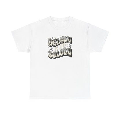 Delulu Is The Solulu Graphic Tee in White - Front View