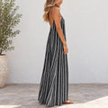 Casual Strappy Open-Back Maxi Dress