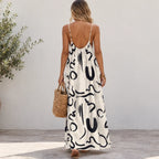 Casual Strappy Open-Back Maxi Dress