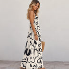 Casual Strappy Open-Back Maxi Dress