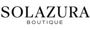 Black serif text reading 'SOLAZURA BOUTIQUE' on a plain white background.
