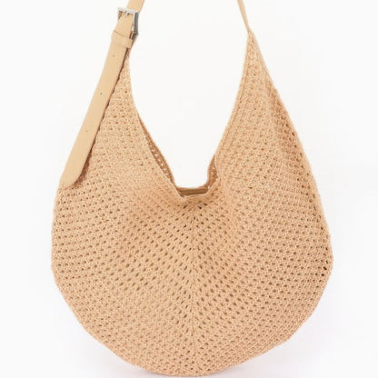 Mesh Crochet Shoulder Bag With Pouch Beach Tote from Solazura Boutique