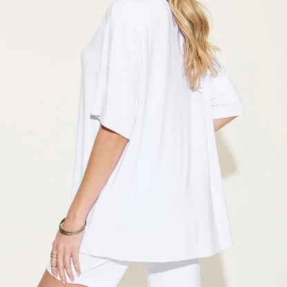 Basic Bae Women's V Neck Short Sleeve Shorts Set-Trendsi - Solazura Boutique