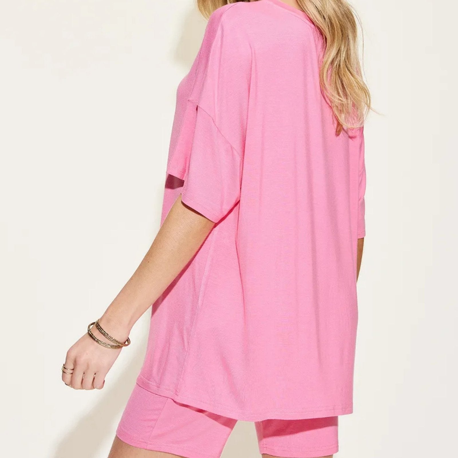 Basic Bae Women's V Neck Short Sleeve Shorts Set-Trendsi - Solazura Boutique