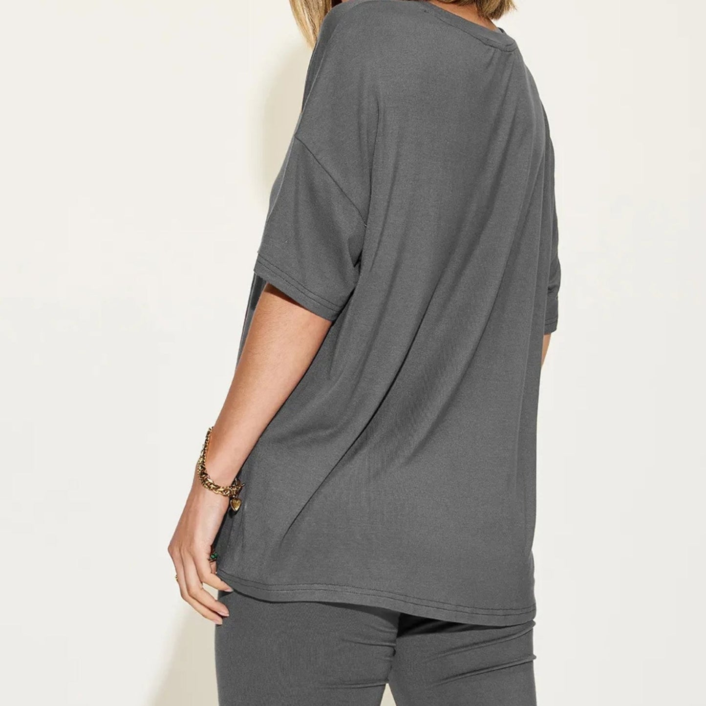 Basic Bae Women's V Neck Short Sleeve Shorts Set-Trendsi - Solazura Boutique