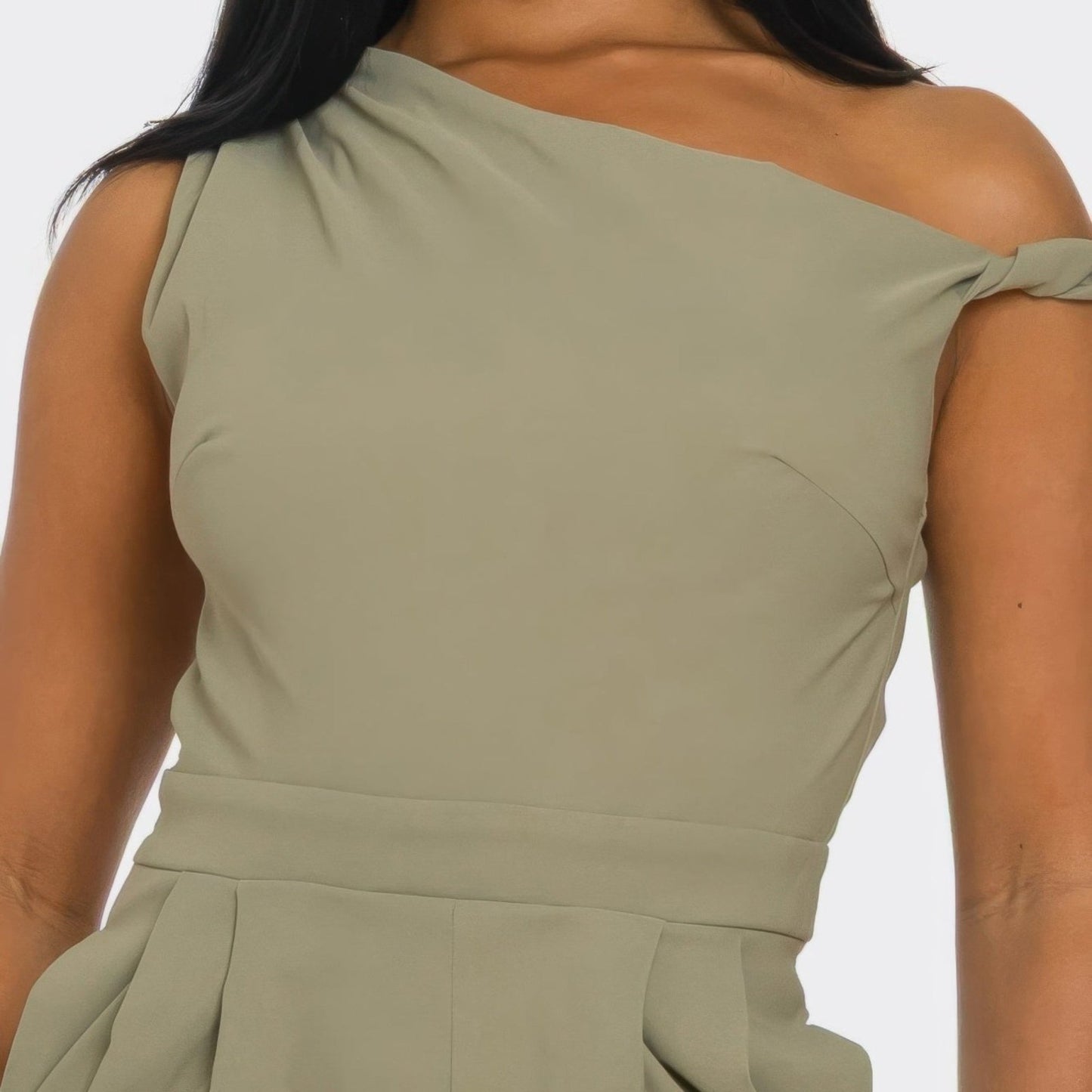 Chic Poise One-Shoulder Jumpsuit-Solazura Boutique - Solazura Boutique