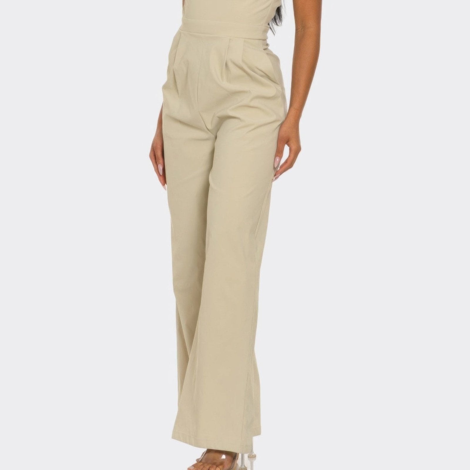 Chic Poise One-Shoulder Jumpsuit-Solazura Boutique - Solazura Boutique