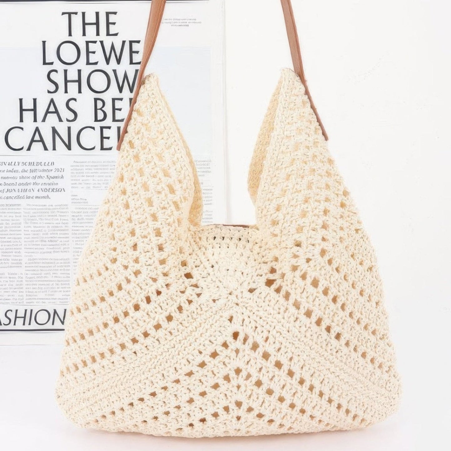 Crochet Shoulder Bag With Pouch-Solazura Boutique - Solazura Boutique