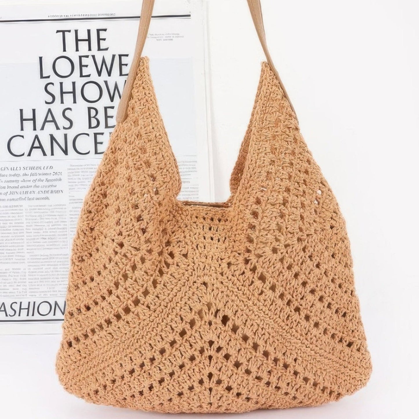 Crochet Shoulder Bag With Pouch-Solazura Boutique - Solazura Boutique