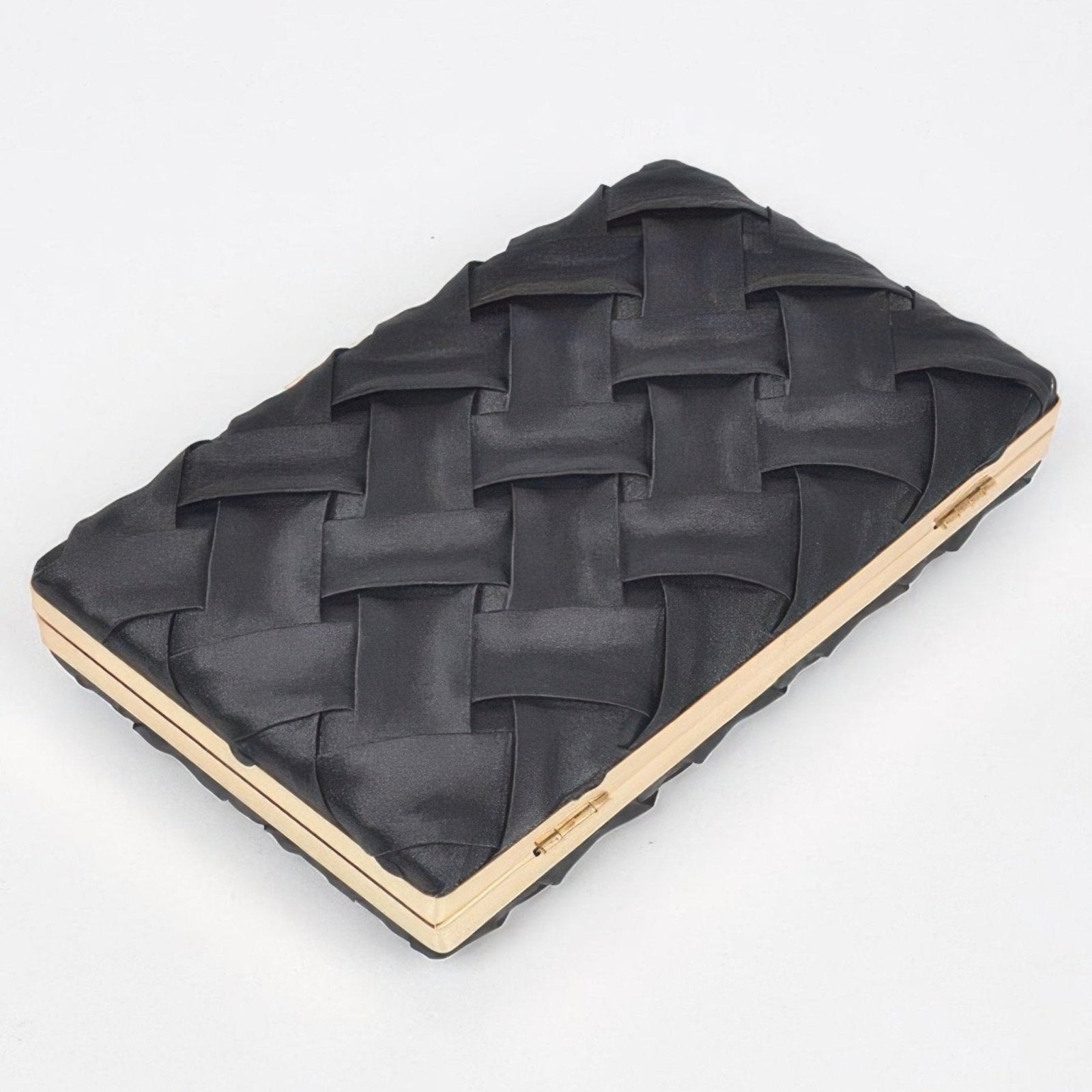 Crosshatch Chain Clutch Bag - Black, Red & Pink-Solazura Boutique - Solazura Boutique