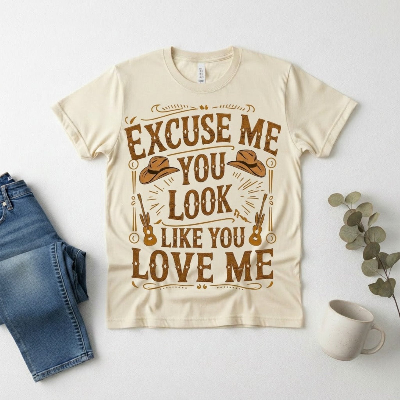 Excuse Me You Look Like You Love Me Graphic Tee-Printify - Solazura Boutique