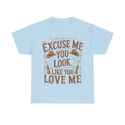 Excuse Me You Look Like You Love Me Graphic Tee-Printify - Solazura Boutique
