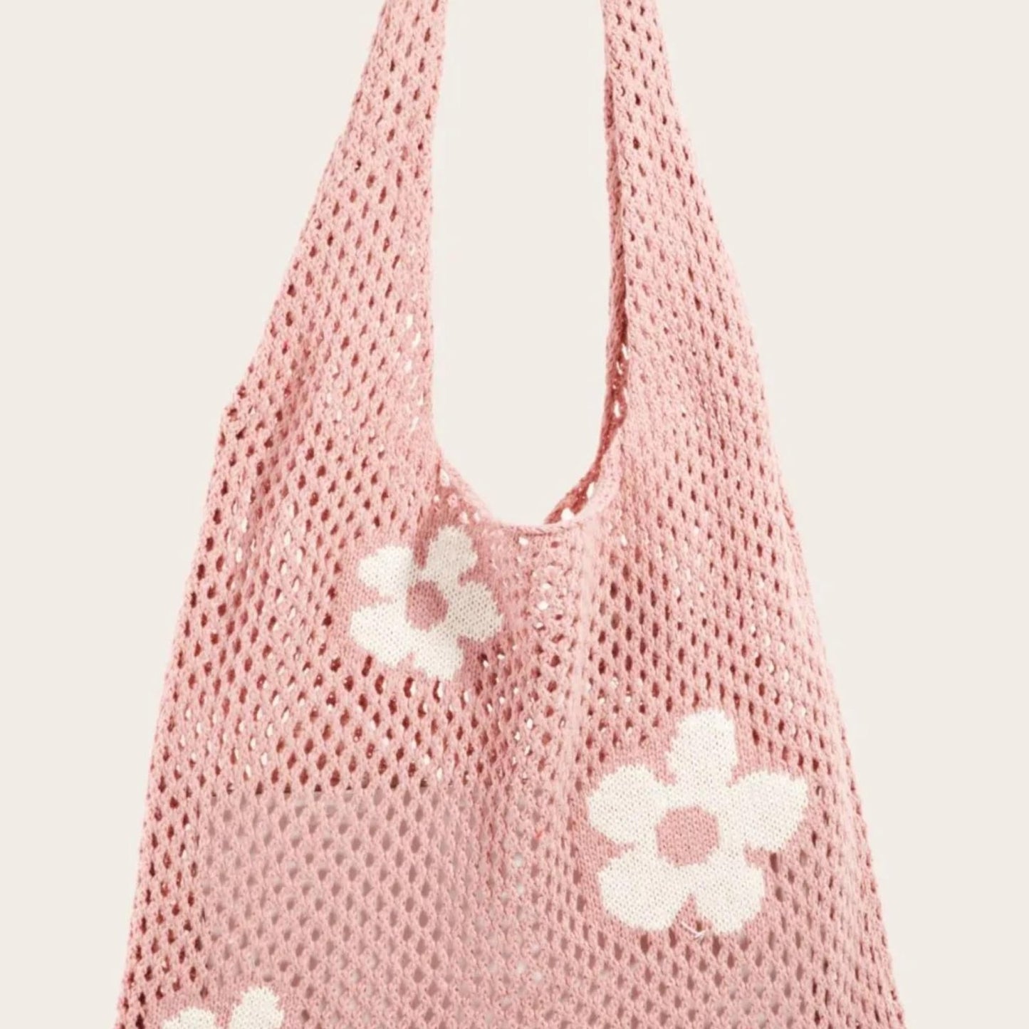 Fame Flower Knitted Crochet Shoulder Bag-Trendsi - Solazura Boutique