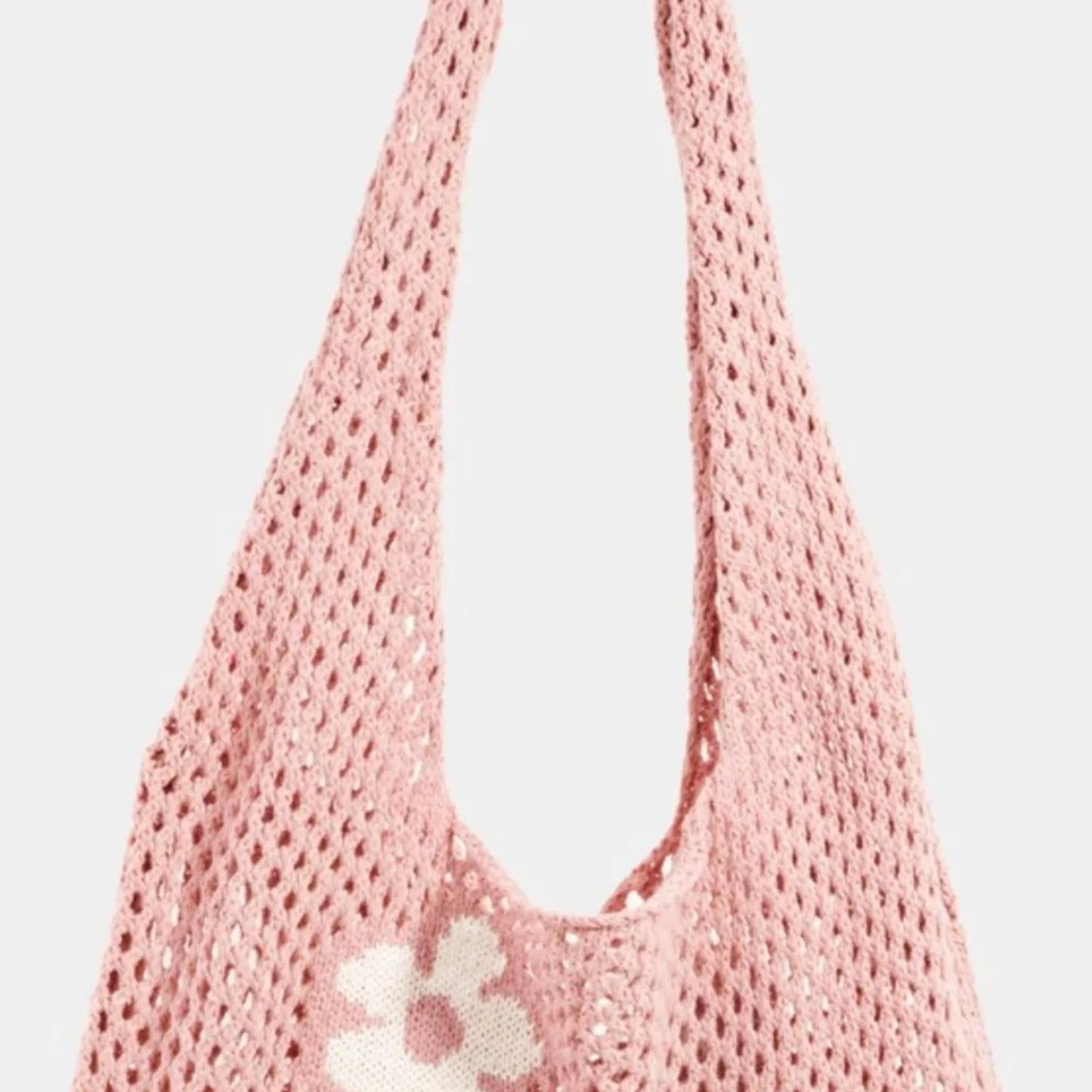 Fame Flower Knitted Crochet Shoulder Bag-Trendsi - Solazura Boutique