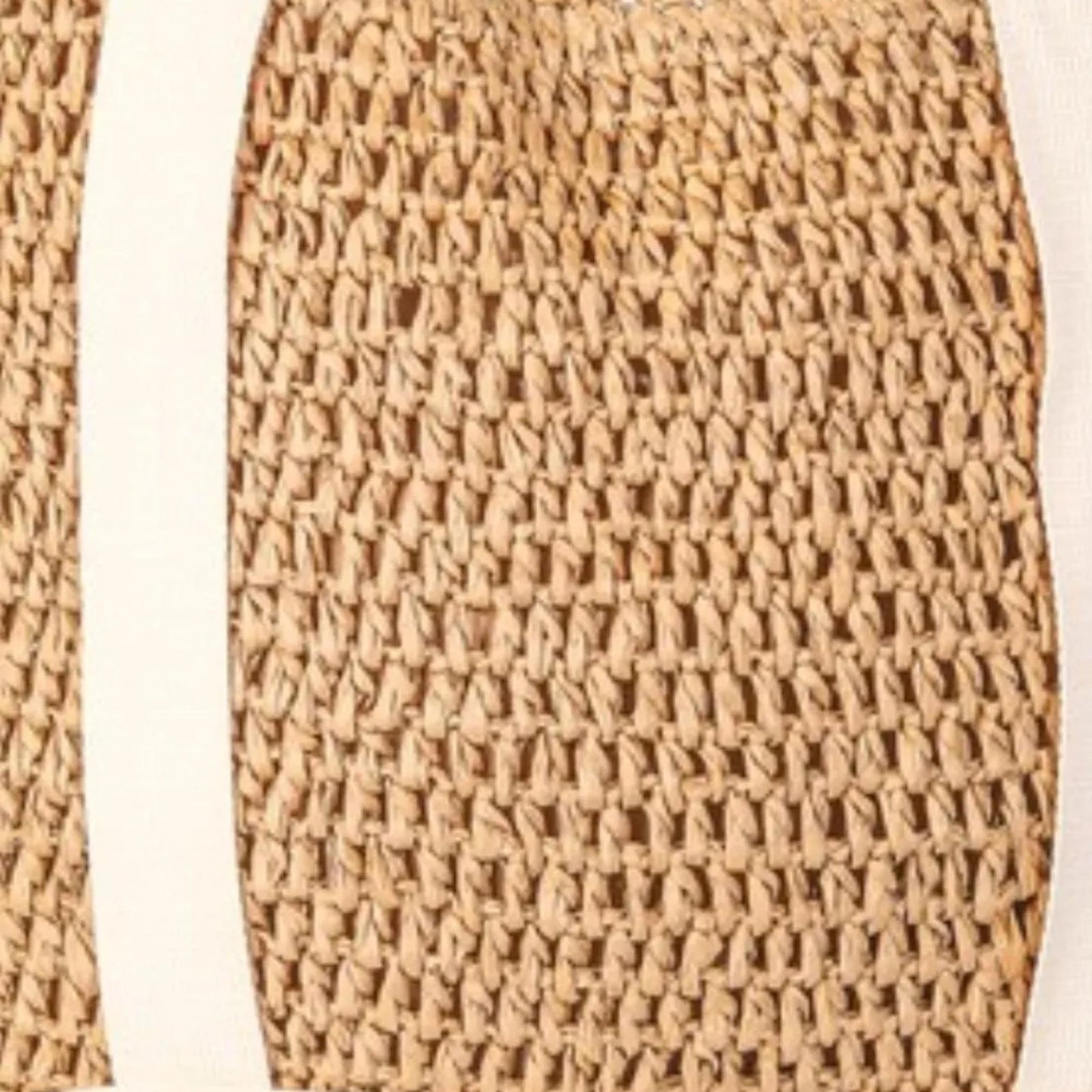 Fame Straw Braided Hat Carrier Tote Bag-Trendsi - Solazura Boutique