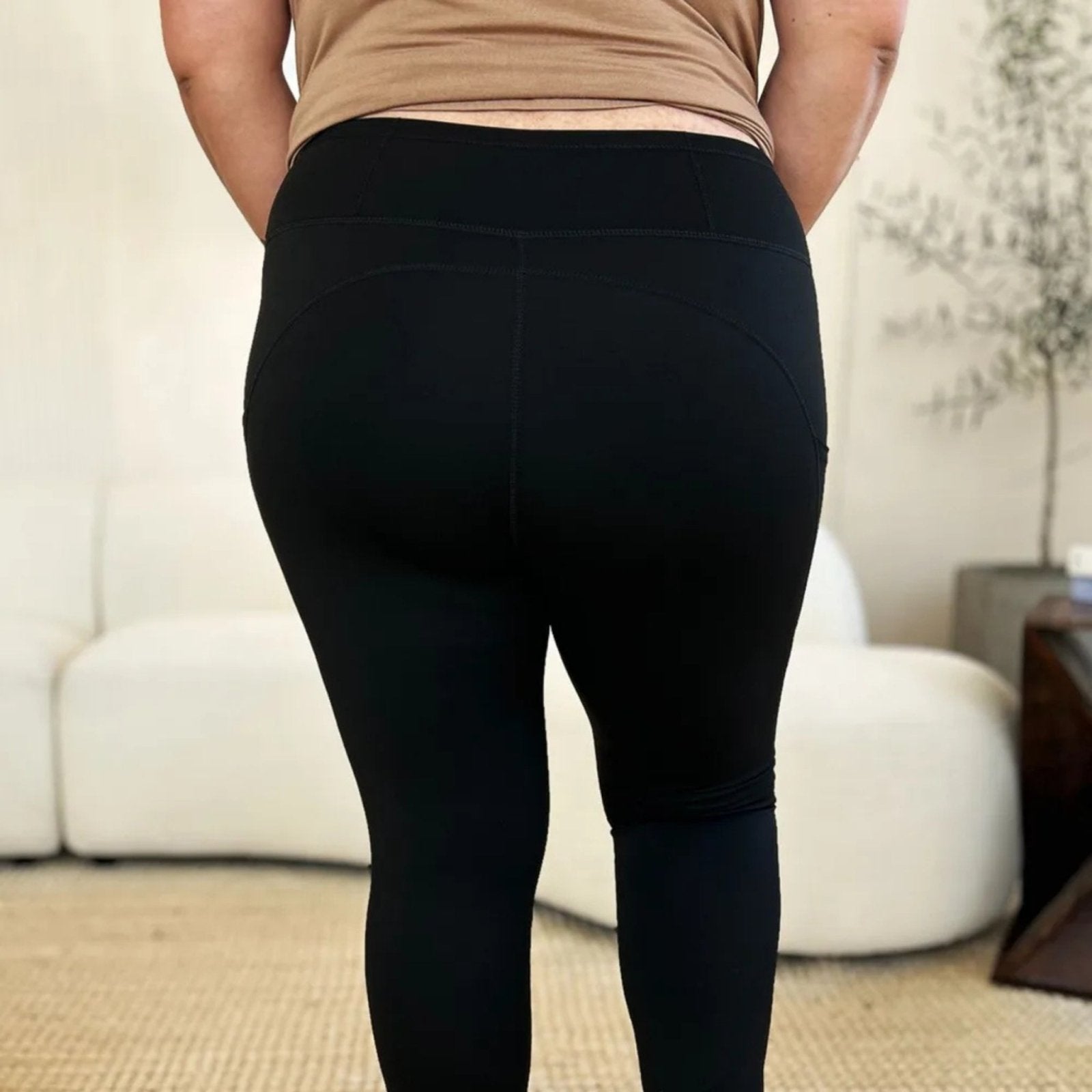High-Rise Wide Waistband Sports Leggings-Trendsi - Solazura Boutique