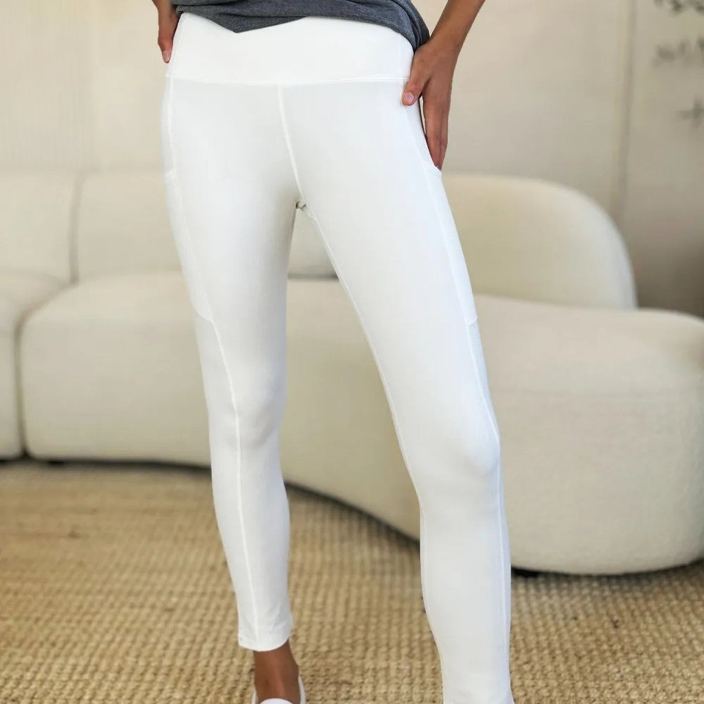 High-Rise Wide Waistband Sports Leggings-Trendsi - Solazura Boutique