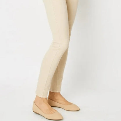 Judy Blue Garment Dyed Tummy Control Skinny Jeans - Bone-Trendsi - Solazura Boutique