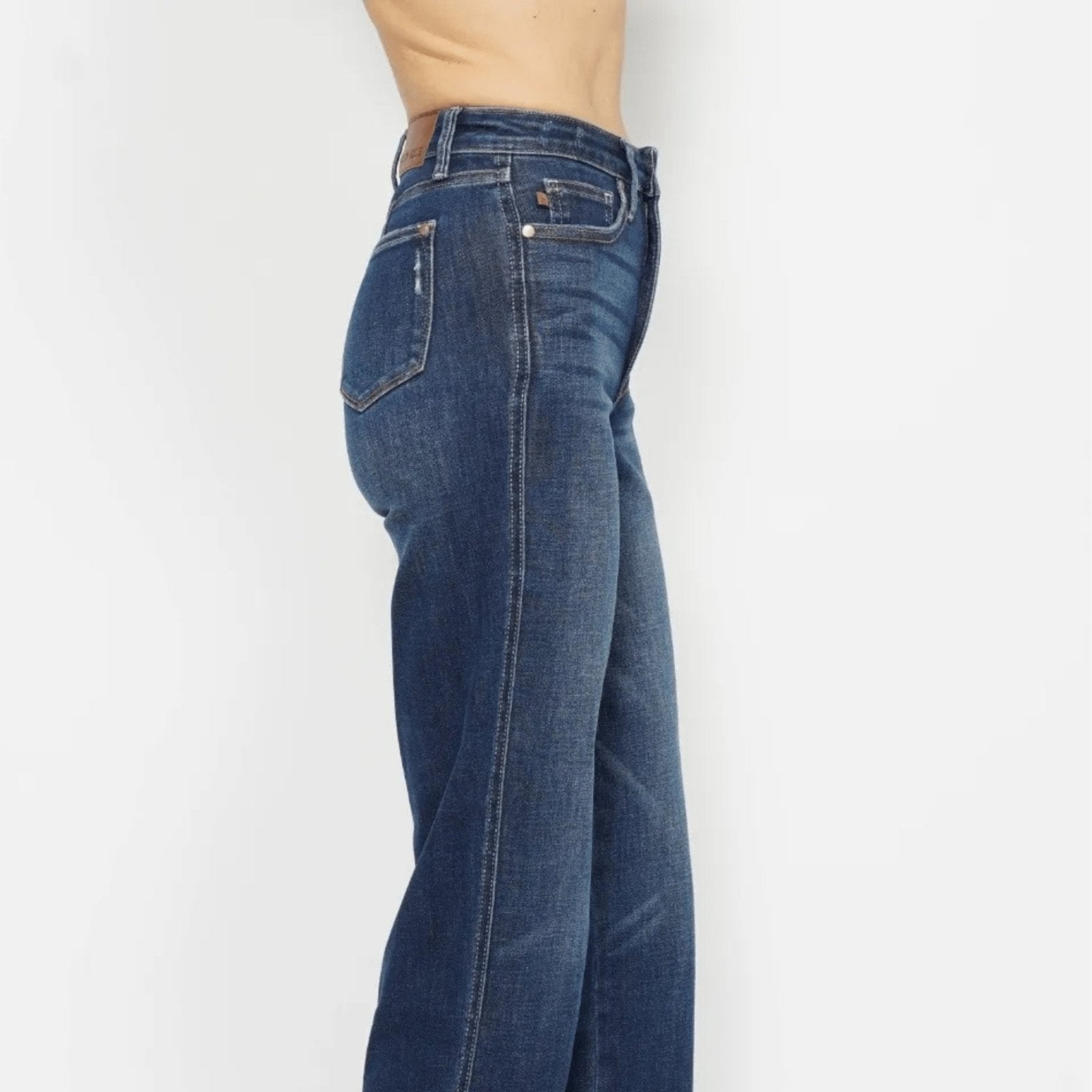 Judy Blue High Waist Tummy Control Skinny Jeans - Dark Wash-Trendsi - Solazura Boutique