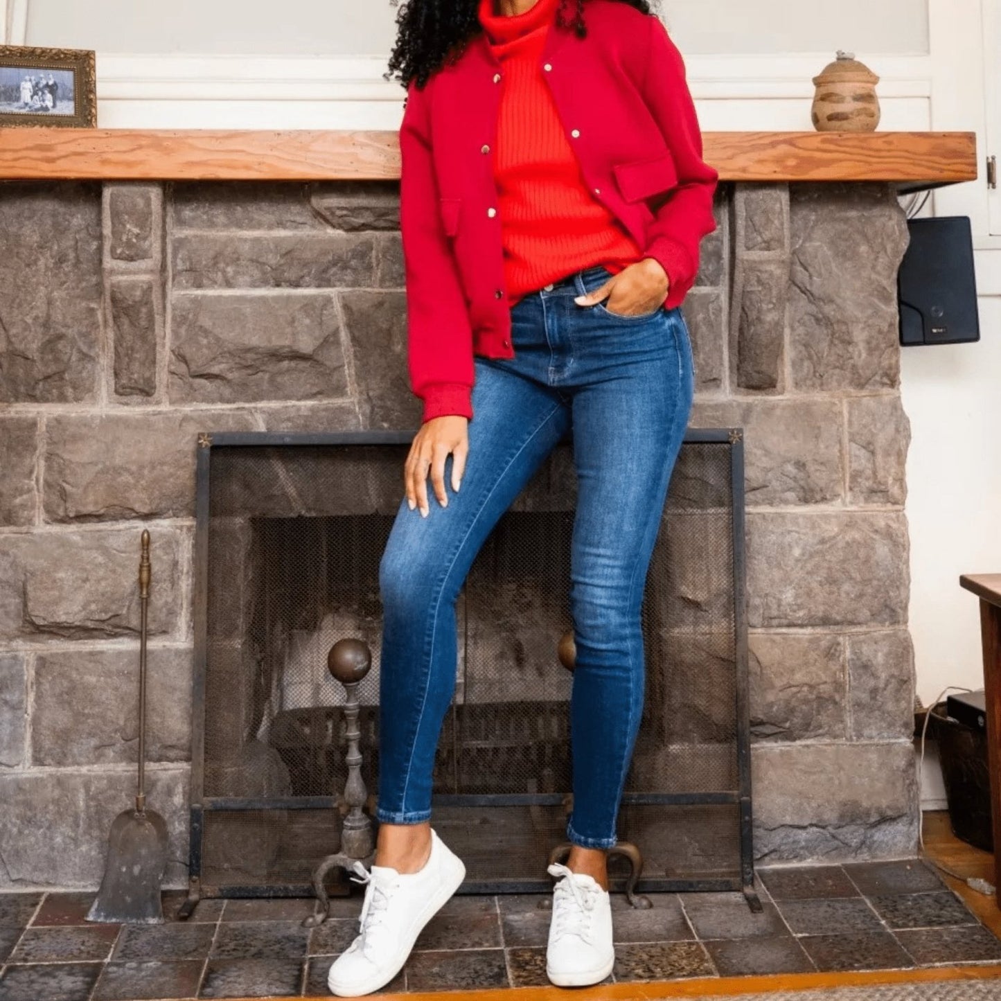 Judy Blue Plus Size High Waist Thermal Skinny Jeans - Dark Wash-Trendsi - Solazura Boutique