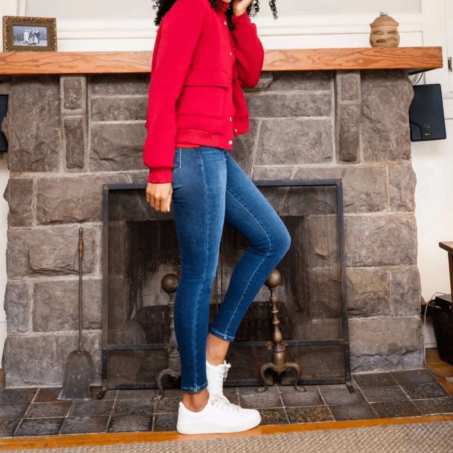 Judy Blue Plus Size High Waist Thermal Skinny Jeans - Dark Wash-Trendsi - Solazura Boutique