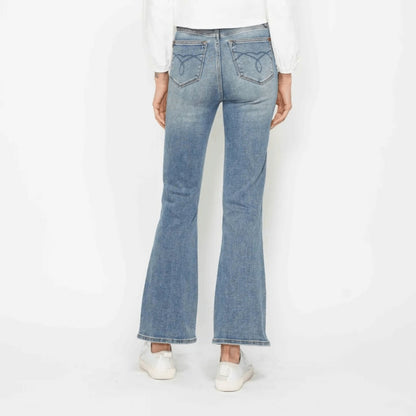 Judy Blue Tummy Control Back Embroidered Bootcut Jeans - Medium Wash-Trendsi - Solazura Boutique