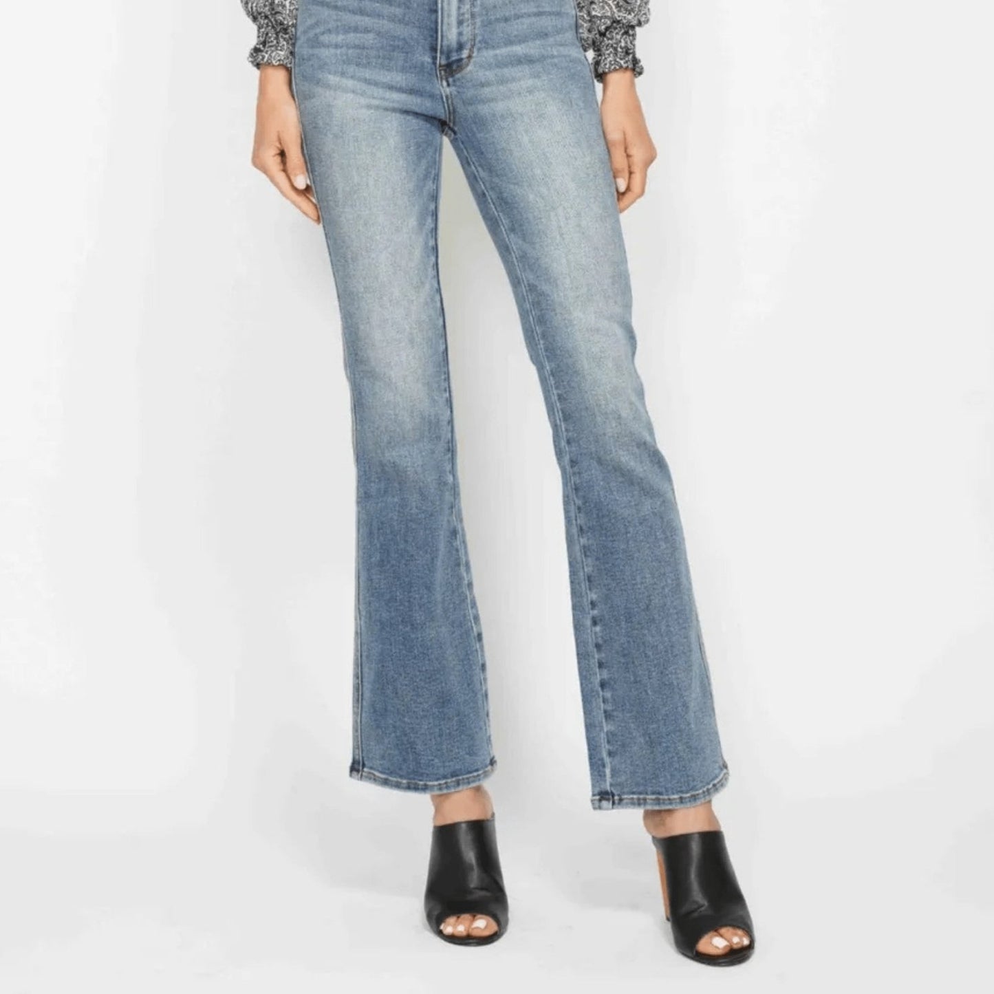 Judy Blue Tummy Control Back Embroidered Bootcut Jeans - Medium Wash-Trendsi - Solazura Boutique