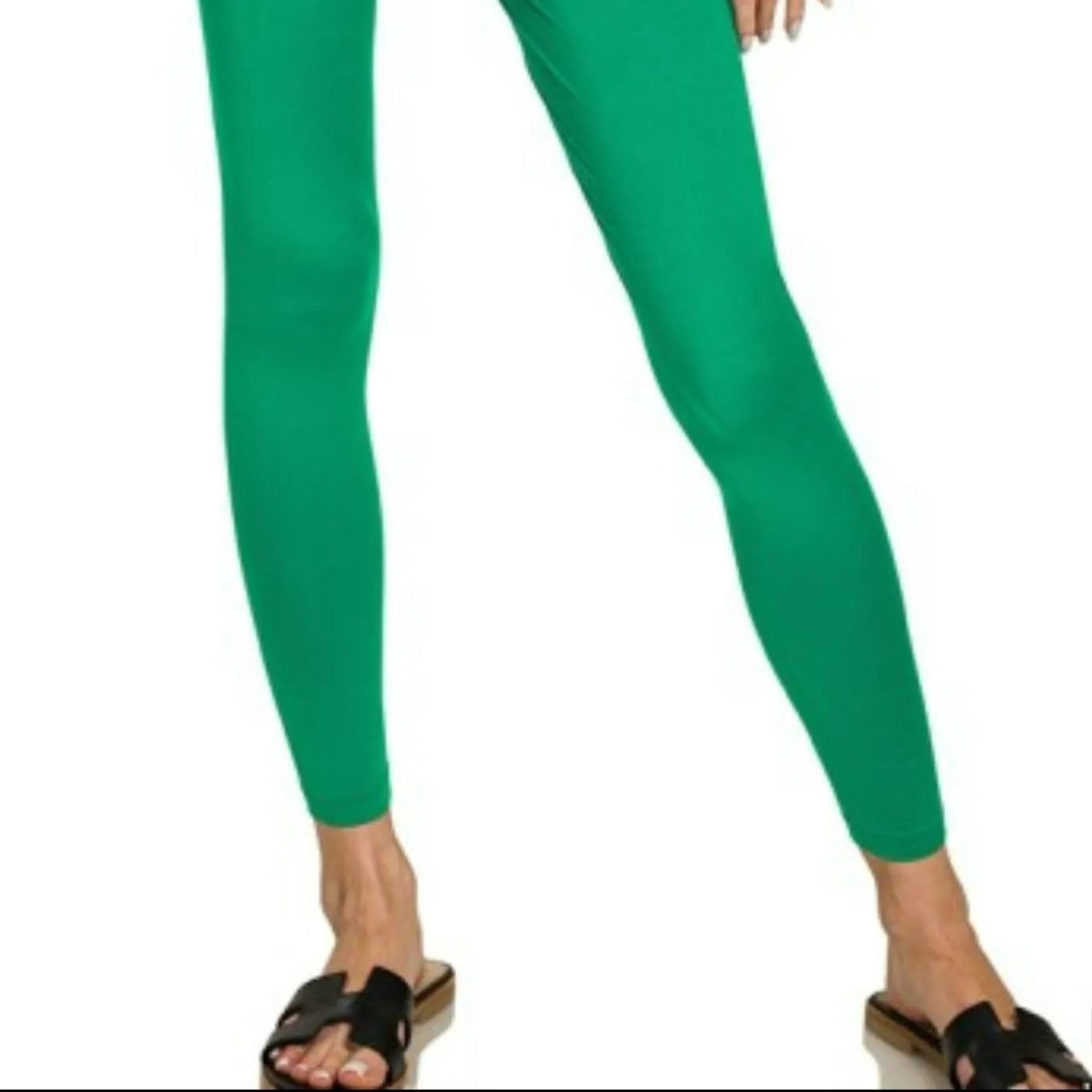 Detailed view of the smooth microfiber texture on the K Green matching boutique set.