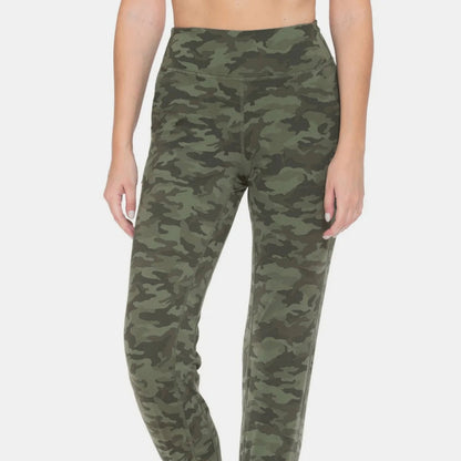 Leggings Depot High Waist Camouflage Leggings-Trendsi - Solazura Boutique