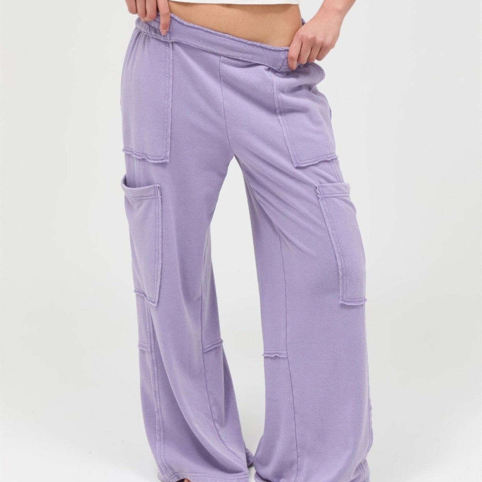 Mineral Wash Wide Leg Cargo Pants - 3 Colors-Solazura Boutique - Solazura Boutique