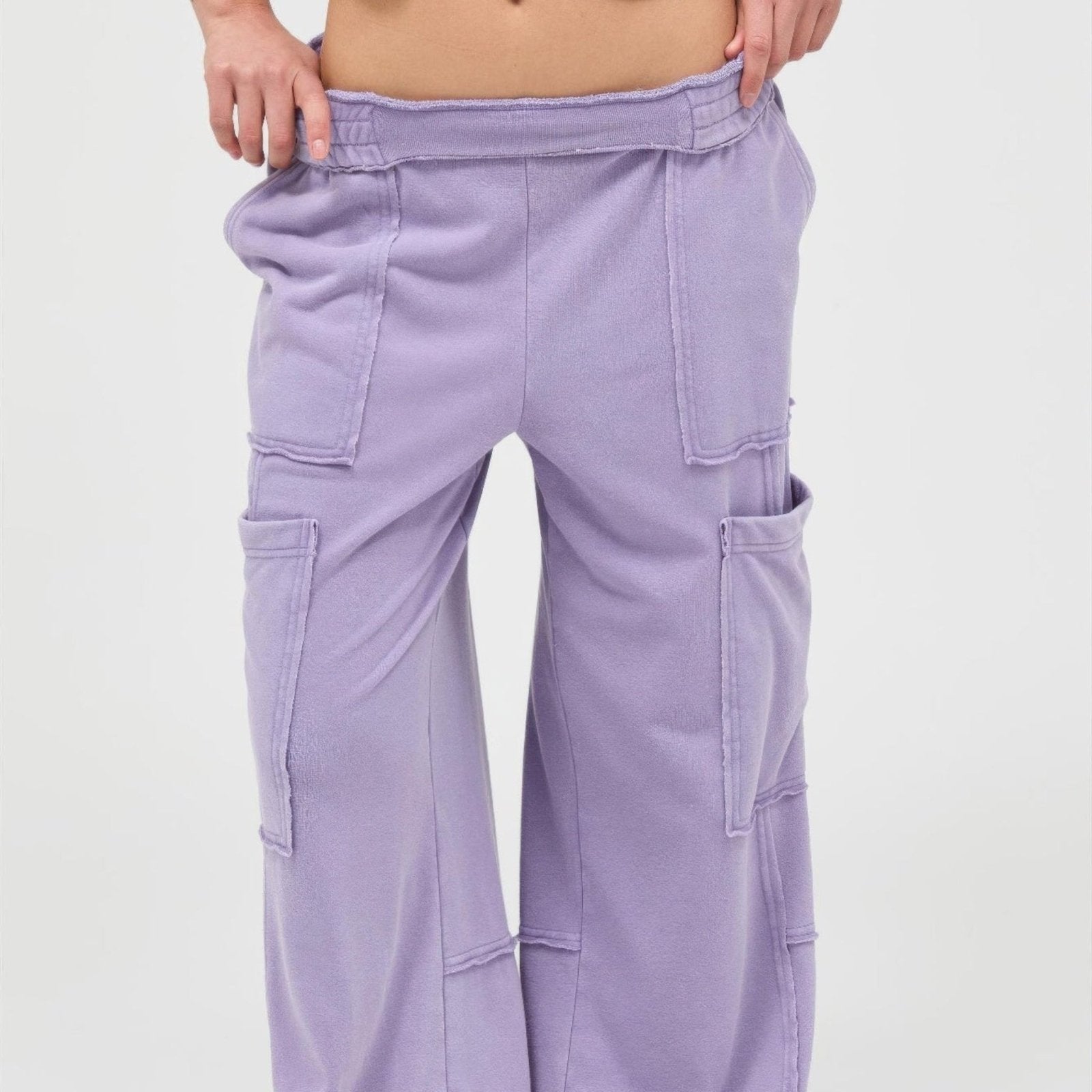 Mineral Wash Wide Leg Cargo Pants - 3 Colors-Solazura Boutique - Solazura Boutique