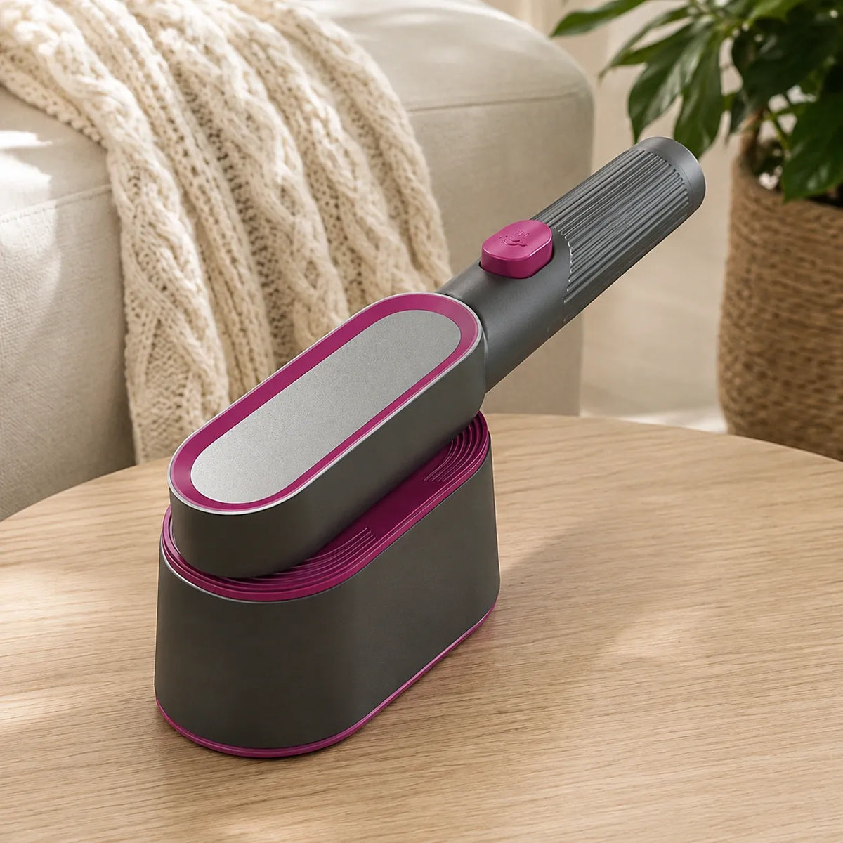 Portable clothes steamer for flat ironing and hanging garment steaming