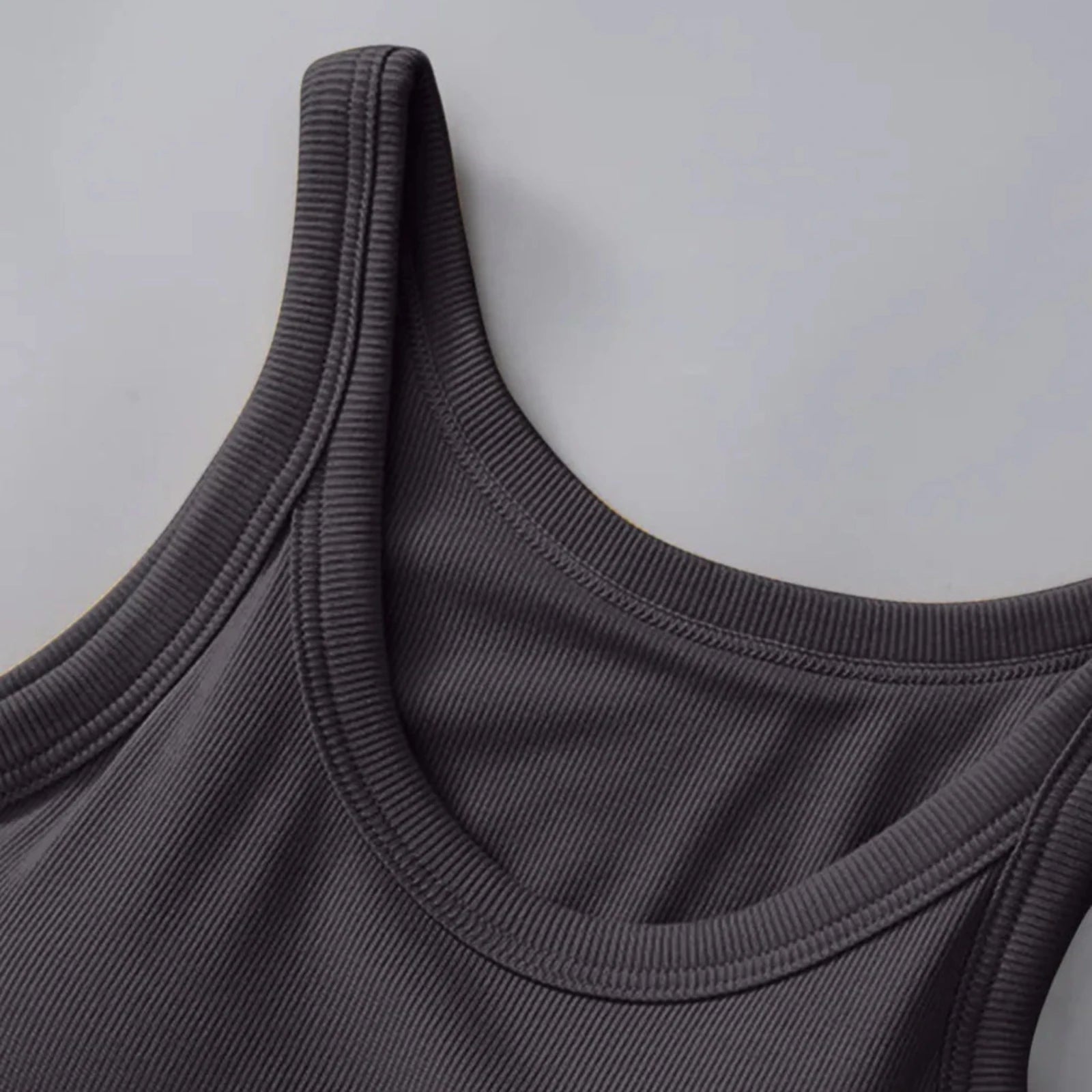 Round Neck Tank with Bra - 5 Colors-Trendsi - Solazura Boutique