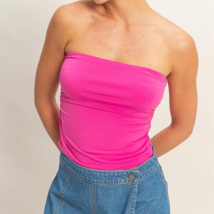 Ruched Bandeau Top - 7 Colors-Solazura Boutique - Solazura Boutique