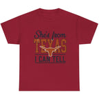 She's From Texas I Can Tell graphic T-shirt in Cardinal Red