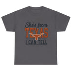She's From Texas I Can Tell western graphic T-shirt in Charcoal