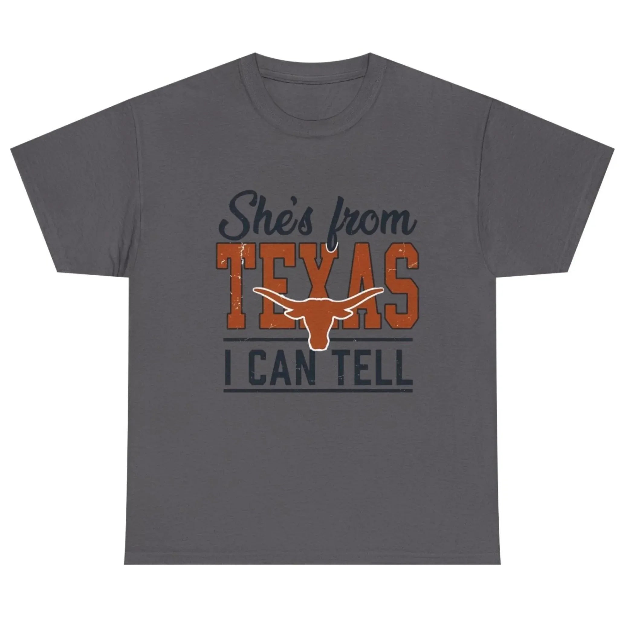 She's From Texas I Can Tell western graphic T-shirt in Charcoal