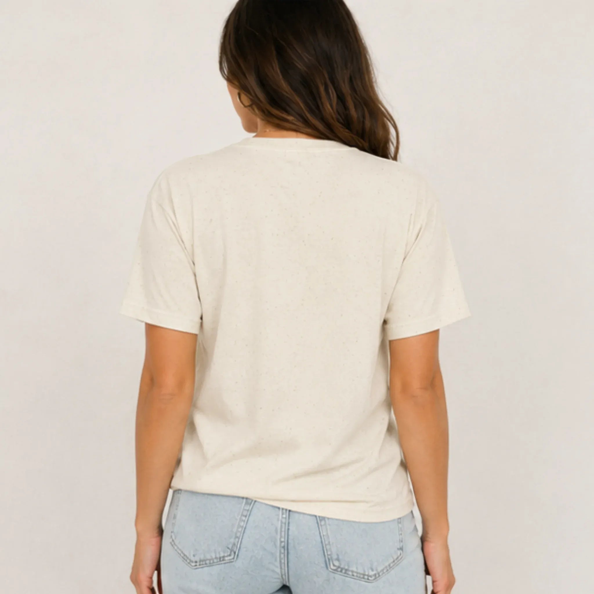Back view of She's From Texas I Can Tell country graphic T-shirt