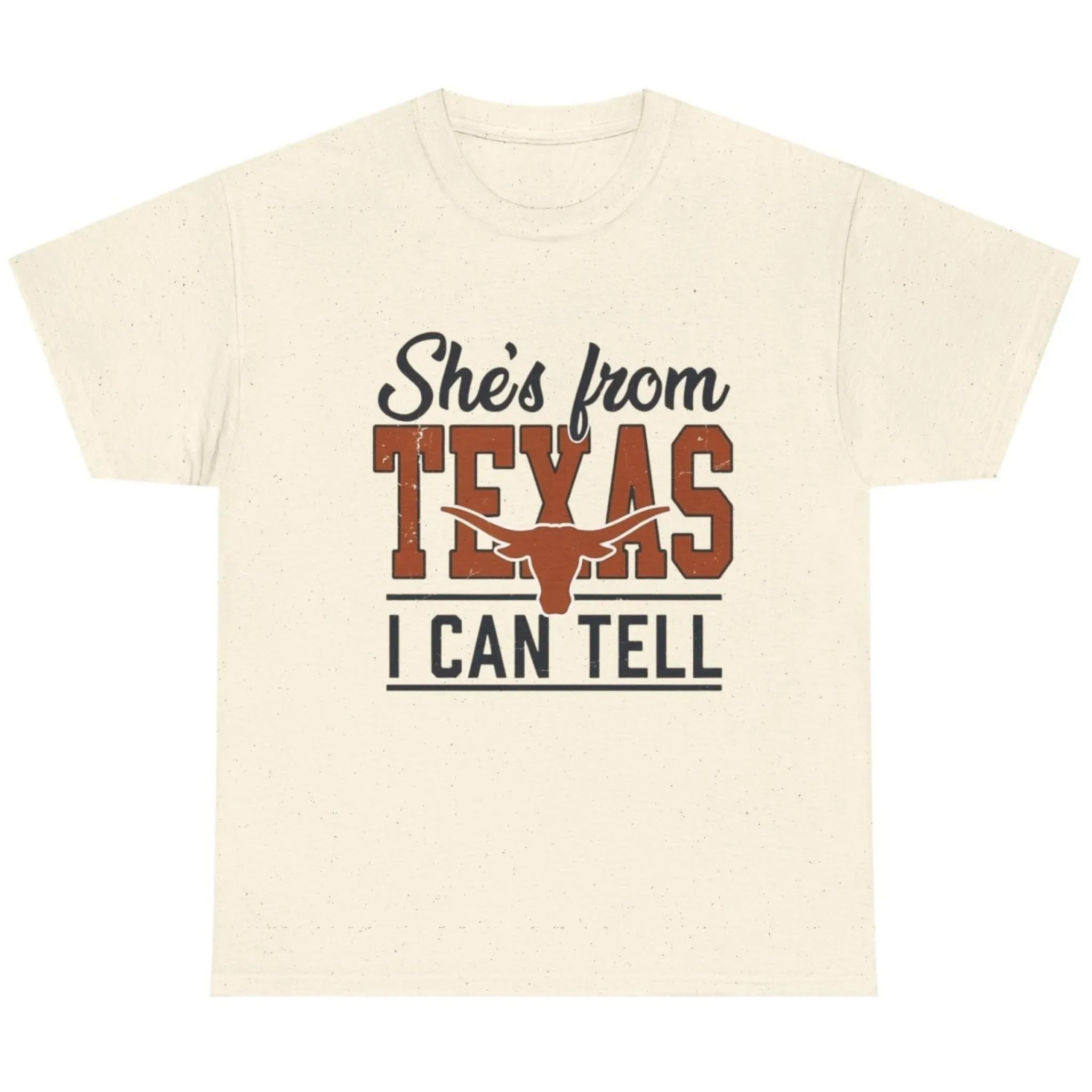 She's From Texas I Can Tell country graphic T-shirt in Natural color