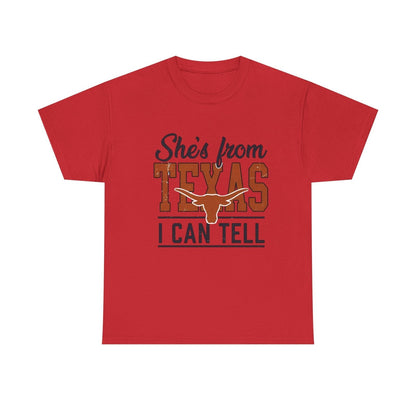 She's From Texas I Can Tell T-Shirt — Texas Pride Graphic Tee-Printify - Solazura Boutique