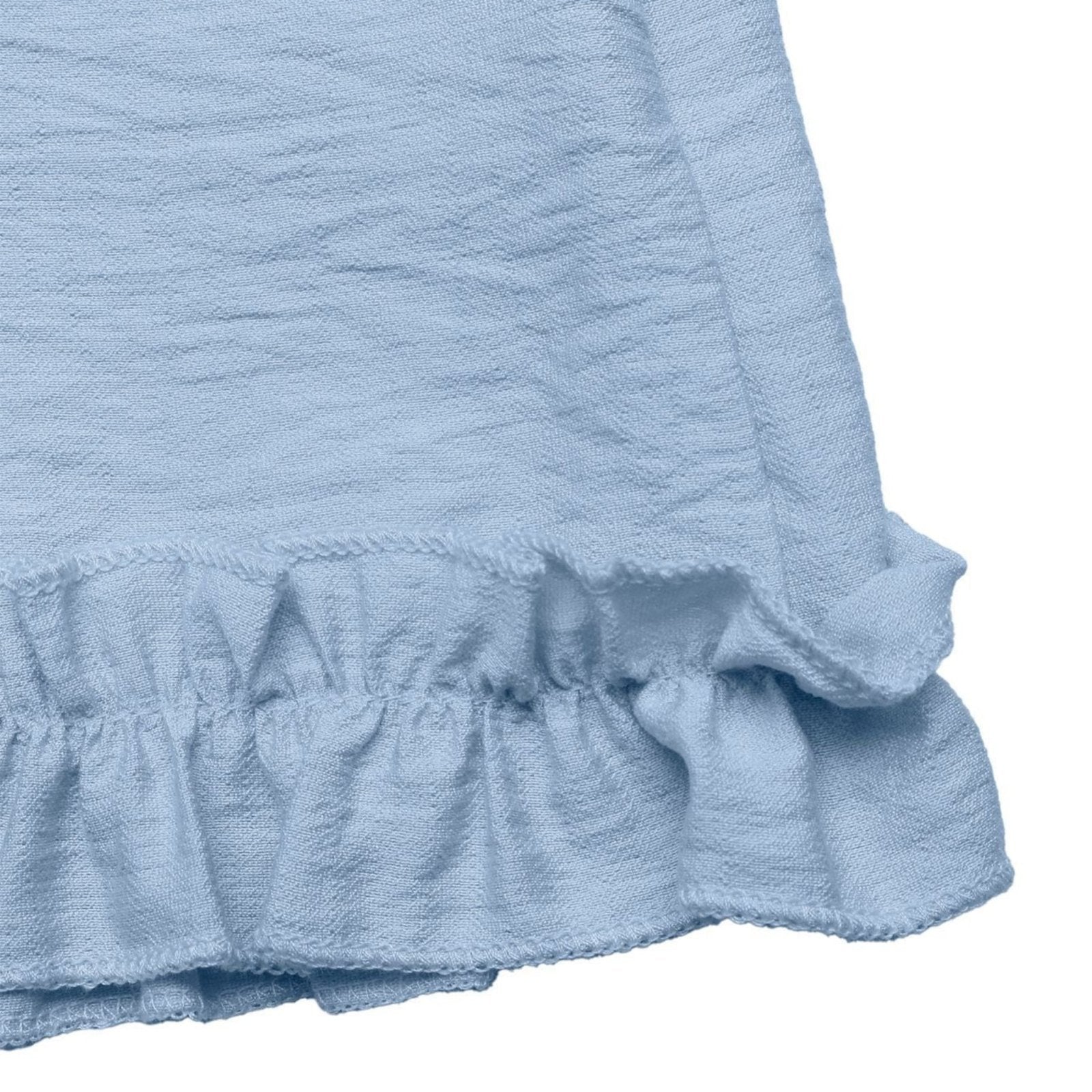 Smocked Strapless Ruffle Hem Romper - Blue-Trendsi - Solazura Boutique