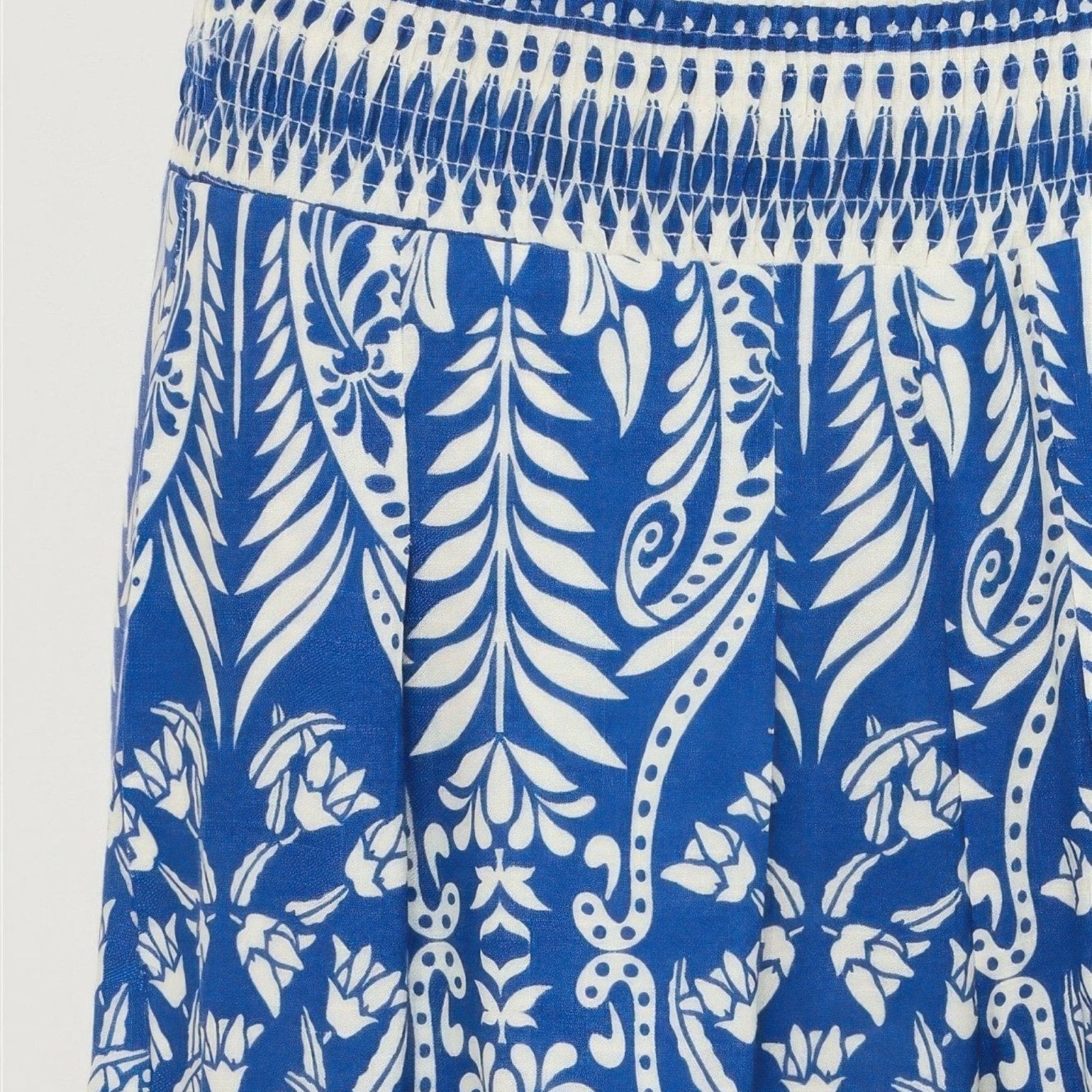 Smocked Waist Floral Pants - Black, Brown & Blue-Solazura Boutique - Solazura Boutique
