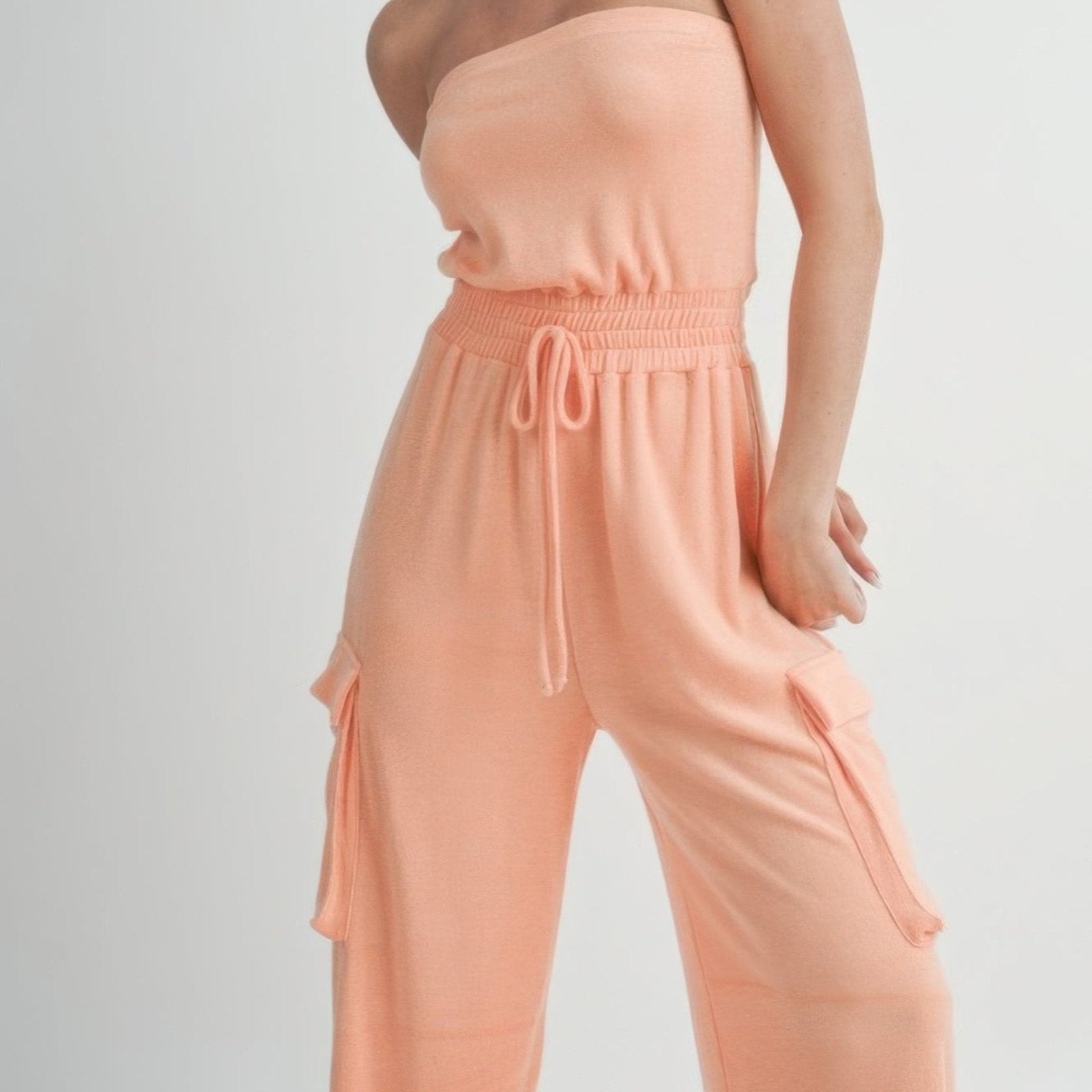 Tube Top Jumpsuit Romper-Solazura Boutique - Solazura Boutique