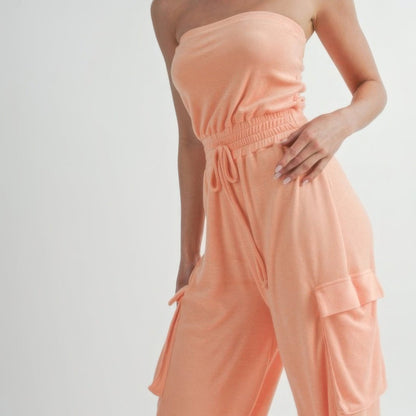 Tube Top Jumpsuit Romper-Solazura Boutique - Solazura Boutique