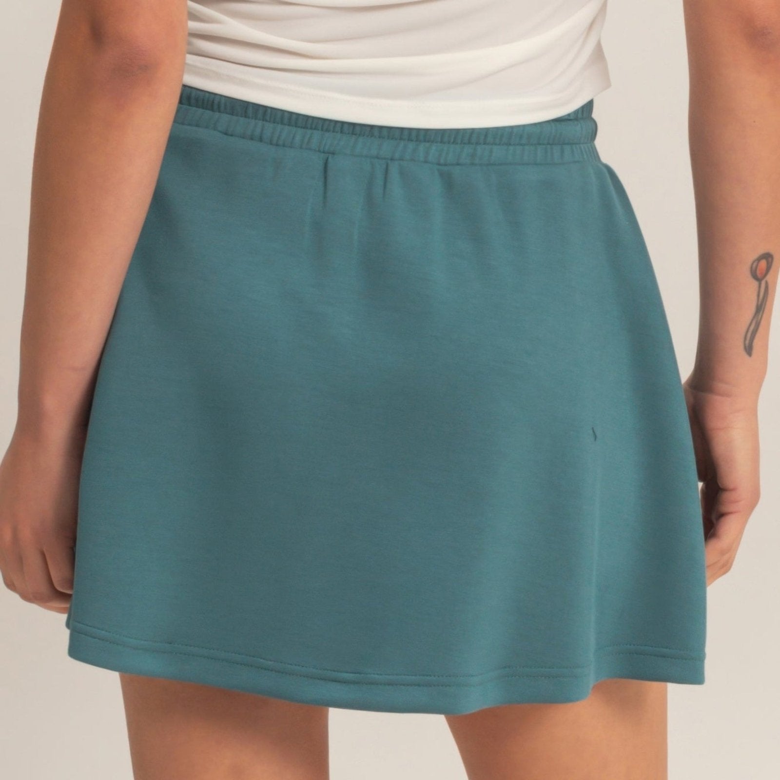 Wrap Front Elastic Waist Skort - 6 Colors-Solazura Boutique - Solazura Boutique