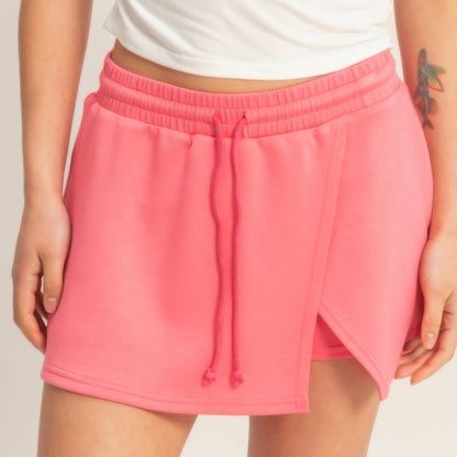 Wrap Front Elastic Waist Skort - 6 Colors-Solazura Boutique - Solazura Boutique